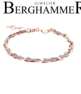 Unico Armband Hellgrau 925 Silber roségold vergoldet 20200927