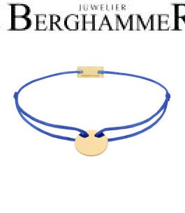 Filo Armband Textil Blitzblau 925 Silber gelbgold vergoldet 21200021