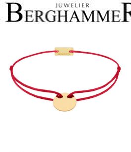 Filo Armband Textil Rot 925 Silber gelbgold vergoldet 21200026