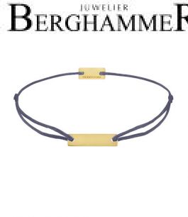 Filo Armband Textil Grau-Lila 925 Silber gelbgold vergoldet 21200055