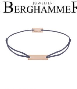 Filo Armband Textil Grau-Lila 925 Silber roségold vergoldet 21200059
