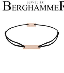 Filo Armband Textil Schwarz 925 Silber roségold vergoldet 21200063