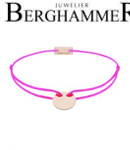 Filo Armband Textil Neon-Pink 925 Silber roségold vergoldet 21200077