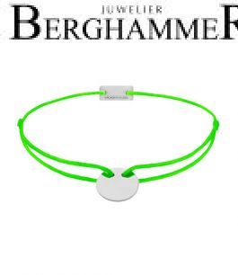 Filo Armband Textil Neon-Grün 925 Silber rhodiniert 21200085
