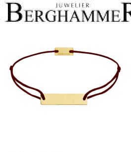 Filo Armband Textil Braun 925 Silber gelbgold vergoldet 21200100