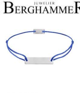 Filo Armband Textil Blitzblau 925 Silber rhodiniert 21200105