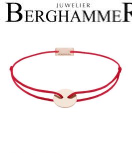 Filo Armband Textil Rot 925 Silber roségold vergoldet 21200110