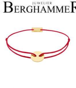 Filo Armband Textil Rot 925 Silber gelbgold vergoldet 21200131