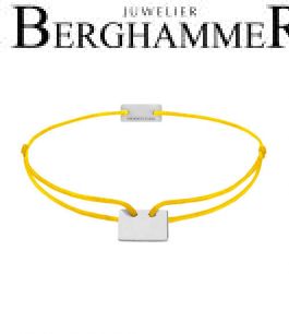 Filo Armband Textil Gelb 925 Silber rhodiniert 21200142
