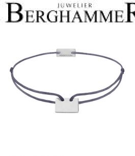 Filo Armband Textil Grau-Lila 925 Silber rhodiniert 21200143