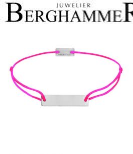 Filo Armband Textil Neon-Pink 925 Silber rhodiniert 21200147
