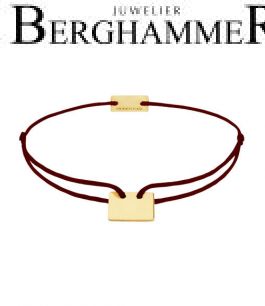 Filo Armband Textil Braun 925 Silber gelbgold vergoldet 21200150