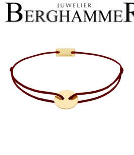 Filo Armband Textil Braun 925 Silber gelbgold vergoldet 21200156