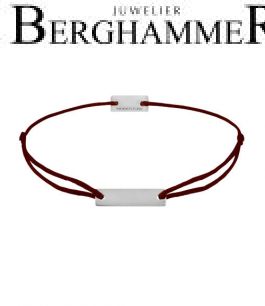 Filo Armband Textil Braun 925 Silber rhodiniert 21200163