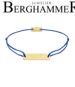 Filo Armband Textil Blitzblau 925 Silber gelbgold vergoldet 21200164