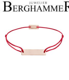Filo Armband Textil Rot 925 Silber roségold vergoldet 21200165