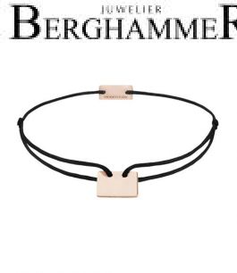 Filo Armband Textil Schwarz 925 Silber roségold vergoldet 21200174