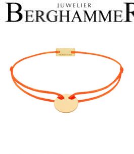 Filo Armband Textil Neon-Orange 925 Silber gelbgold vergoldet 21200246