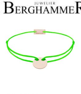 Filo Armband Textil Neon-Grün 925 Silber roségold vergoldet 21200254