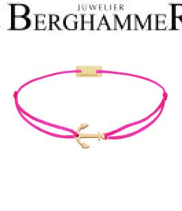 Filo Armband Textil Neon-Pink 925 Silber gelbgold vergoldet 21200598