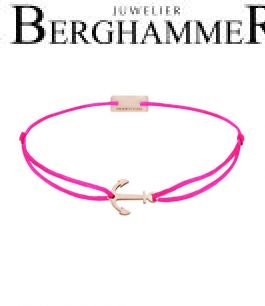 Filo Armband Textil Neon-Pink 925 Silber roségold vergoldet 21200622