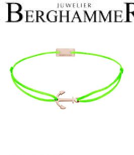 Filo Armband Textil Neon-Grün 925 Silber roségold vergoldet 21200624