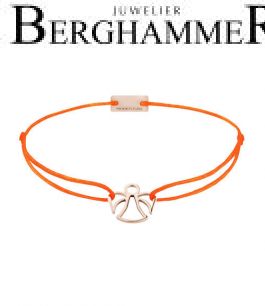 Filo Armband Textil Neon-Orange Engel 925 Silber roségold vergoldet 21200625
