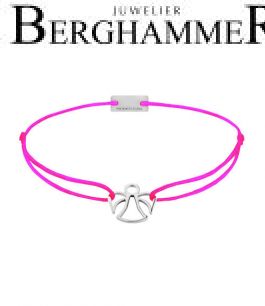 Filo Armband Textil Neon-Pink Engel 925 Silber rhodiniert 21200647