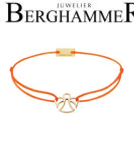Filo Armband Textil Neon-Orange Engel 925 Silber gelbgold vergoldet 21200672