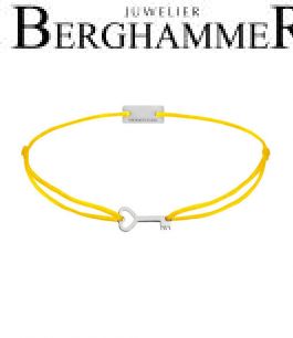 Filo Armband Textil Gelb Schlüssel 925 Silber rhodiniert 21200695