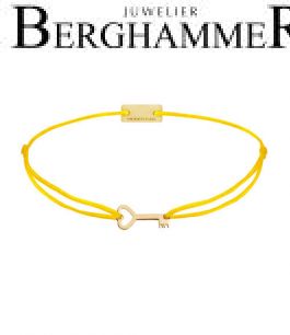 Filo Armband Textil Gelb Schlüssel 925 Silber gelbgold vergoldet 21200727