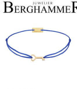 Filo Armband Textil Blitzblau Schlüssel 925 Silber gelbgold vergoldet 21200740