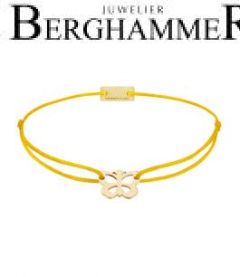 Filo Armband Textil Gelb Schmetterling 925 Silber gelbgold vergoldet 21200752