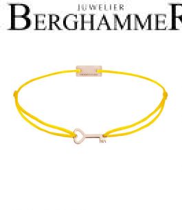 Filo Armband Textil Gelb Schlüssel 925 Silber roségold vergoldet 21200766
