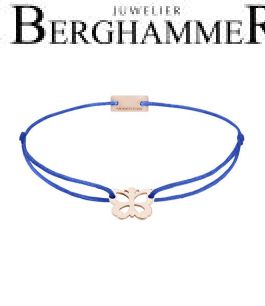 Filo Armband Textil Blitzblau Schmetterling 925 Silber roségold vergoldet 21200801