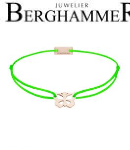 Filo Armband Textil Neon-Grün Schmetterling 925 Silber roségold vergoldet 21200808