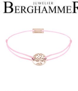Filo Armband Textil Rosa Lebensbaum 925 Silber roségold vergoldet 21201024