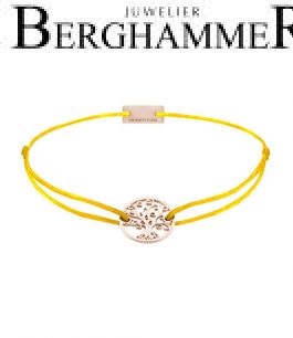 Filo Armband Textil Gelb Lebensbaum 925 Silber roségold vergoldet 21201026