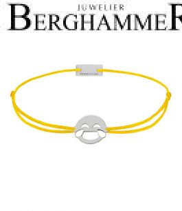 Filo Armband Textil Gelb Emoji One 1 925 Silber rhodiniert 21201214