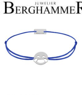 Filo Armband Textil Blitzblau Emoji One 1 925 Silber rhodiniert 21201223