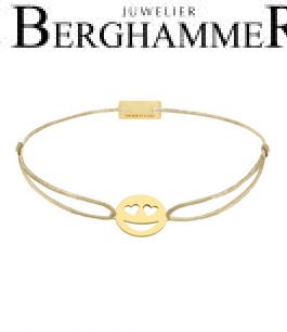Filo Armband Textil Champagne Emoji One 2 925 Silber gelbgold vergoldet 21201307