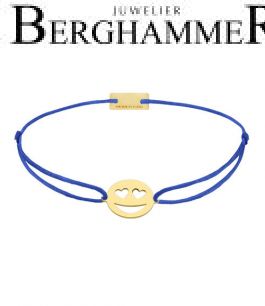 Filo Armband Textil Blitzblau Emoji One 2 925 Silber gelbgold vergoldet 21201319