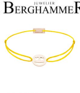 Filo Armband Textil Gelb Emoji One 2 925 Silber roségold vergoldet 21201334