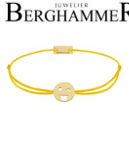 Filo Armband Textil Gelb Emoji One 3 925 Silber gelbgold vergoldet 21201382