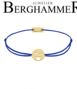 Filo Armband Textil Blitzblau Emoji One 3 925 Silber gelbgold vergoldet 21201391