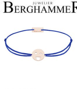 Filo Armband Textil Blitzblau Emoji One 3 925 Silber roségold vergoldet 21201415