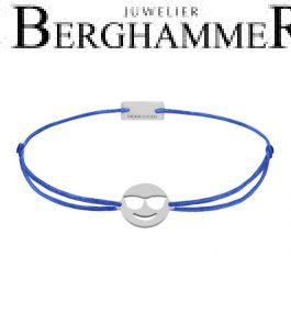 Filo Armband Textil Blitzblau Emoji One 4 925 Silber rhodiniert 21201439