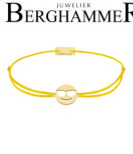 Filo Armband Textil Gelb Emoji One 4 925 Silber gelbgold vergoldet 21201454