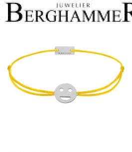 Filo Armband Textil Gelb Emoji One 5 925 Silber rhodiniert 21201502