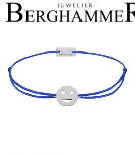 Filo Armband Textil Blitzblau Emoji One 5 925 Silber rhodiniert 21201511